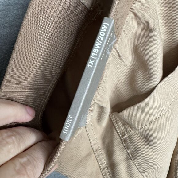 Soft Surroundings Bayside Cargo Shorts Plus Size 1X Taupe Khaki‎ Tan New 5FT00 - Picture 6 of 11